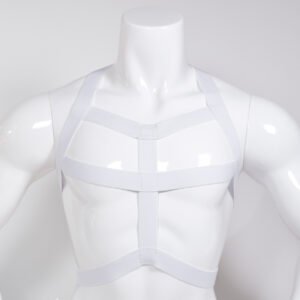 Basic Harness Elastic White Nude
